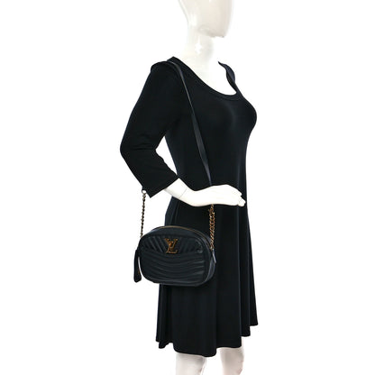 Louis Vuitton Calfskin New Wave Camera Bag Black 2 of 8