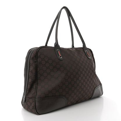 Gucci Nylon Monogram Large Princy Duffle Bag Dark Brown 3 of 12