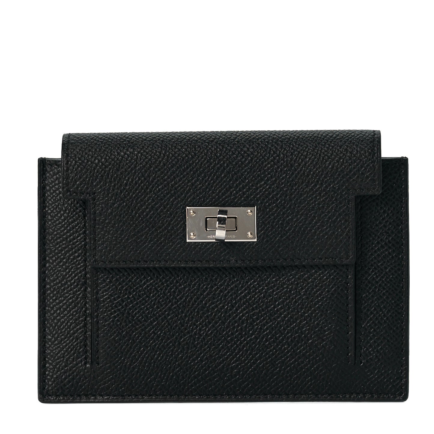 Epsom Kelly Pocket Compact Wallet Black