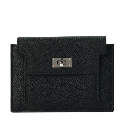 Hermes Epsom Kelly Pocket Compact Wallet Black 1 of 8