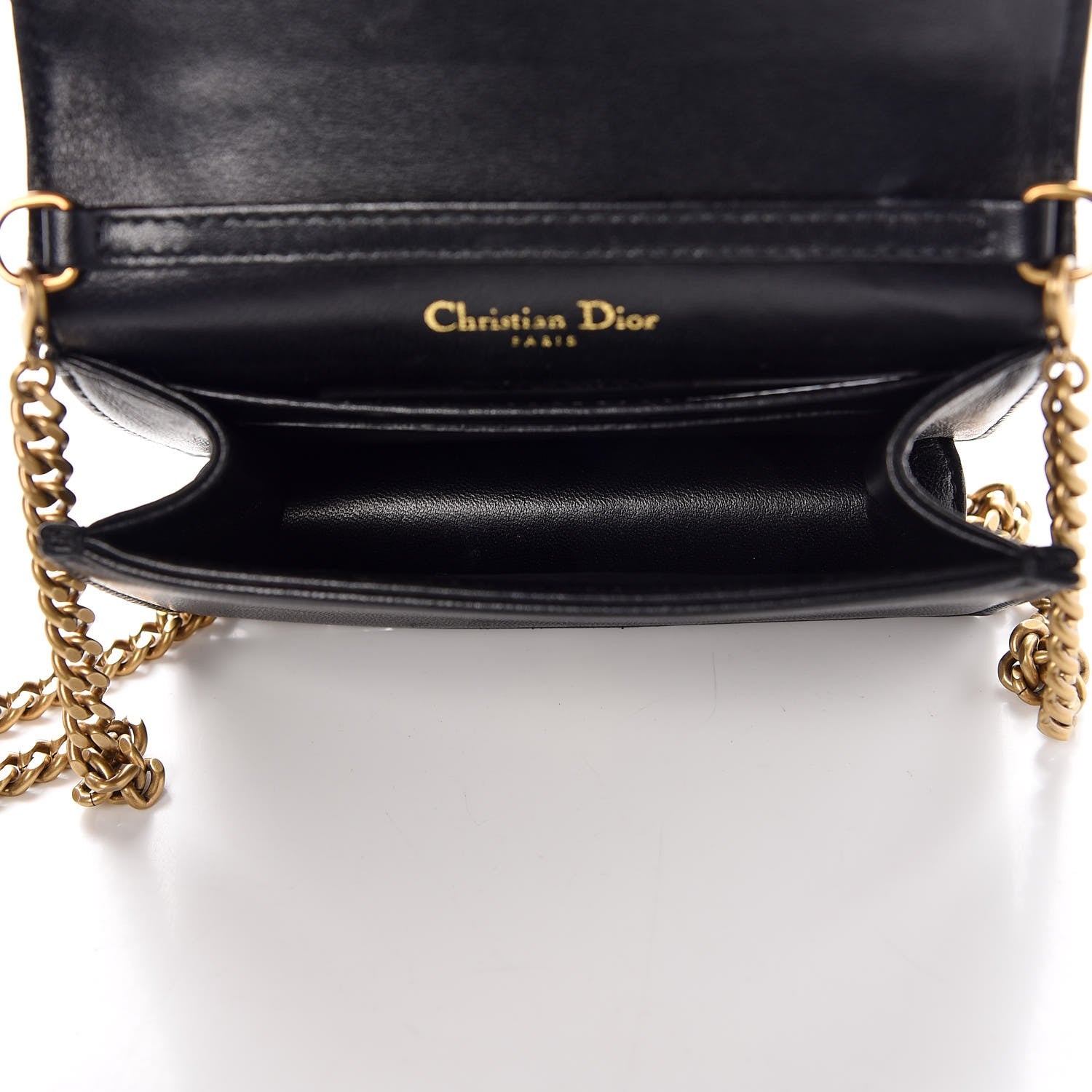 Christian Dior Lambskin Studded Micro Diorama Flap Bag Black 5 of 8
