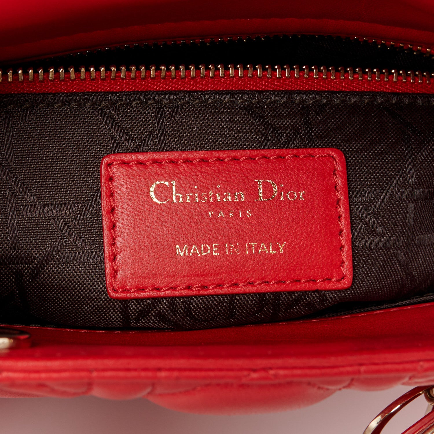 Christian Dior Lambskin Cannage Small Lucky Badges My Lady Dior Red 6 of 10