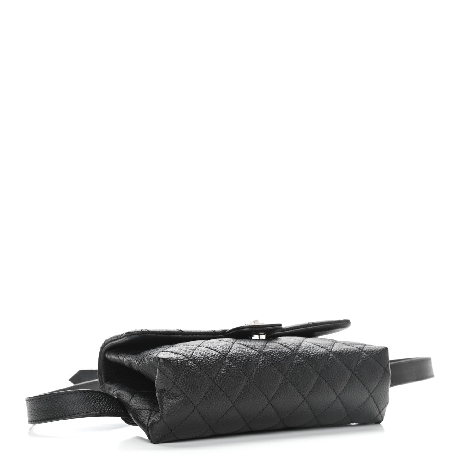 Chanel Grained Calfskin Quilted 2.55 Reissue Flap Belt Bag Clutch Black 4 of 10