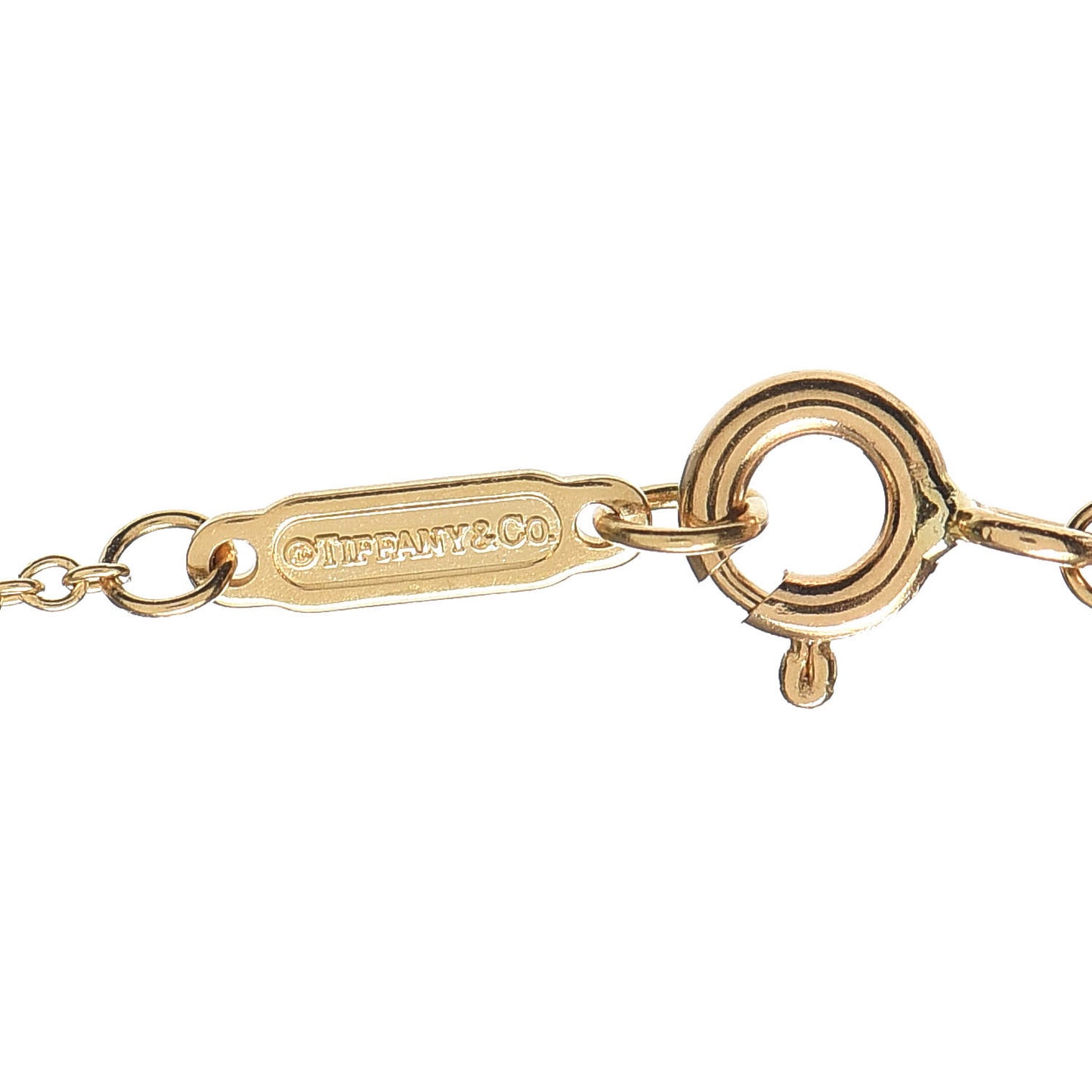 18K Yellow Gold Twist Anchor Charm Pendant Necklace