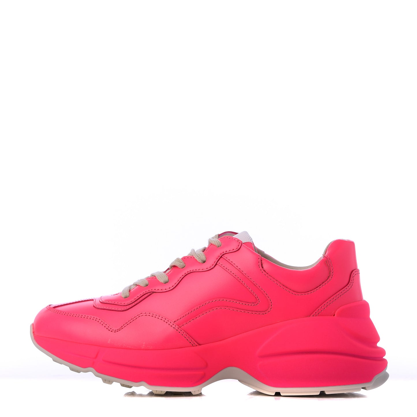 Calfskin Womens Rhyton Sneakers 35 Fluo Fuxia