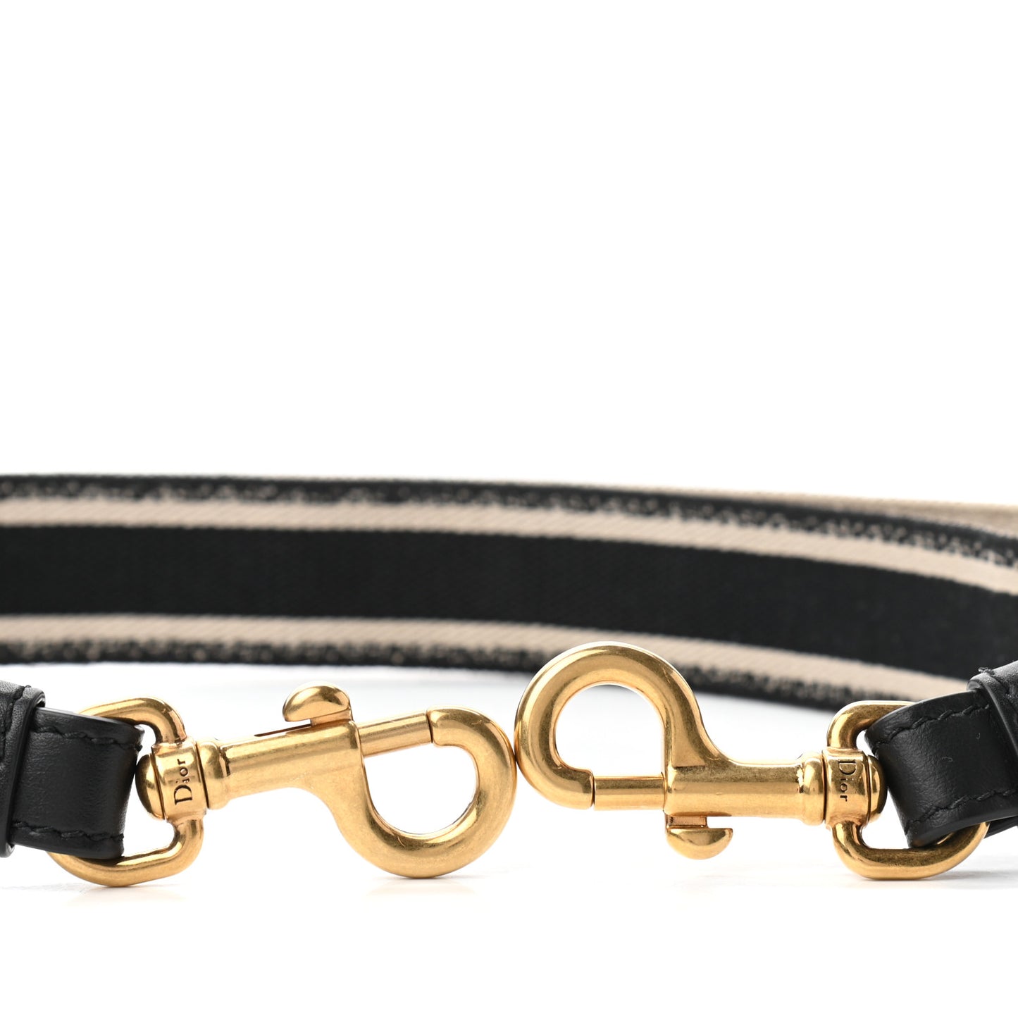 Canvas Embroidered Shoulder Strap Black