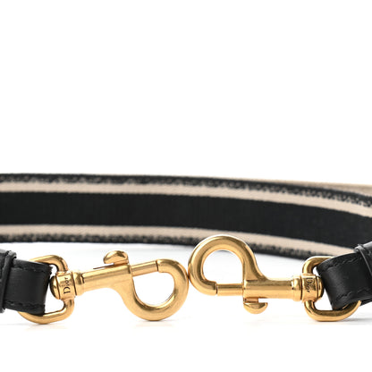 Christian Dior Canvas Embroidered Shoulder Strap Black 3 of 6