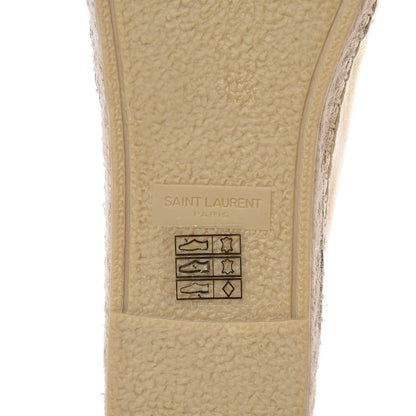 Saint Laurent Metallic Lambskin Monogram Espadrilles 39.5 Gold 9 of 10