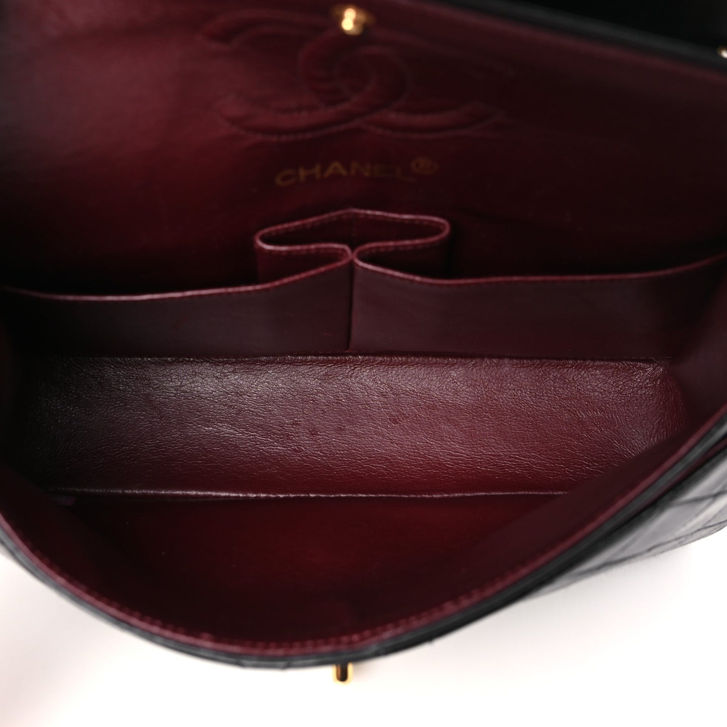 Lambskin Quilted Small Double Flap Black