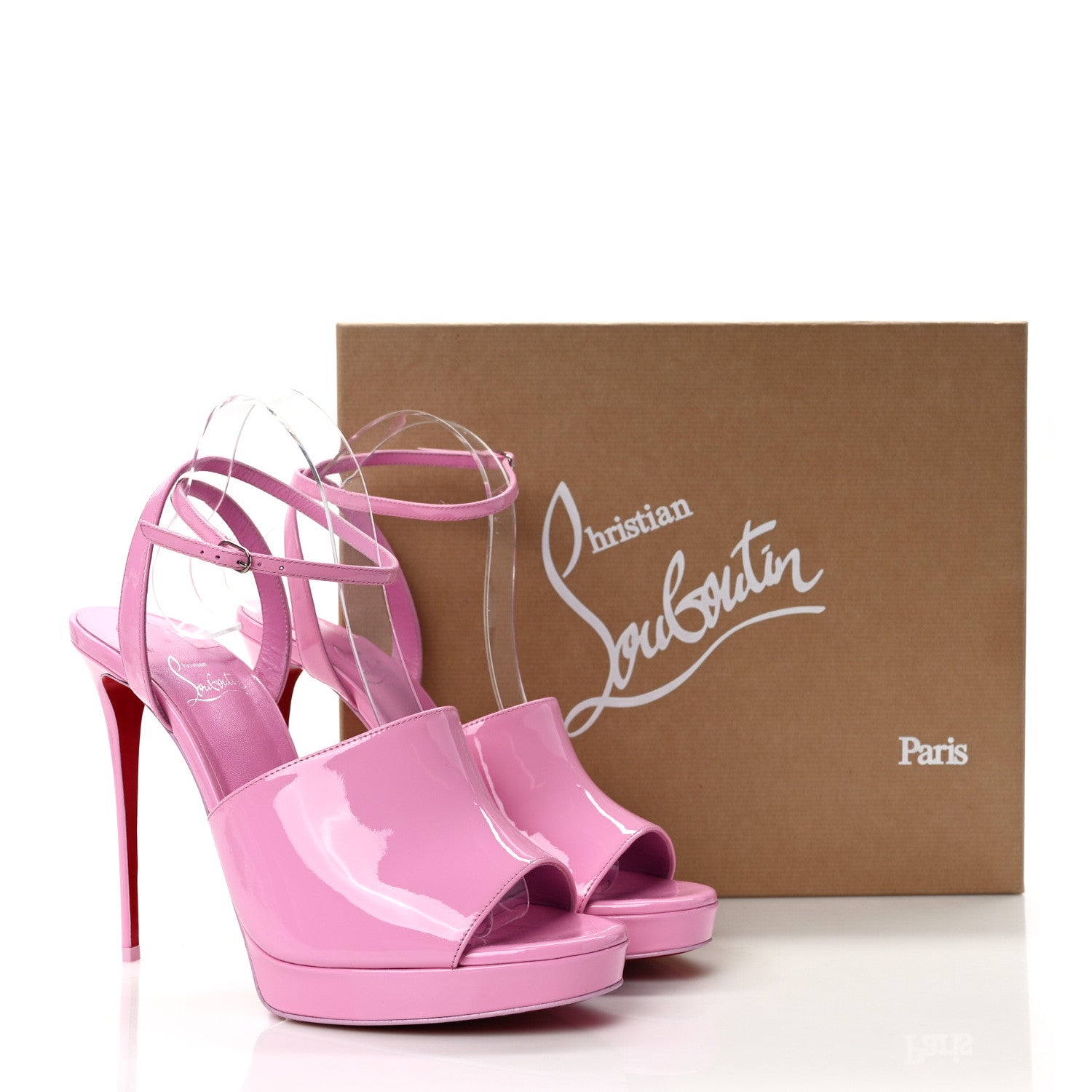Christian Louboutin Patent Miradona 120 Sandals 41 Pink 8 of 8