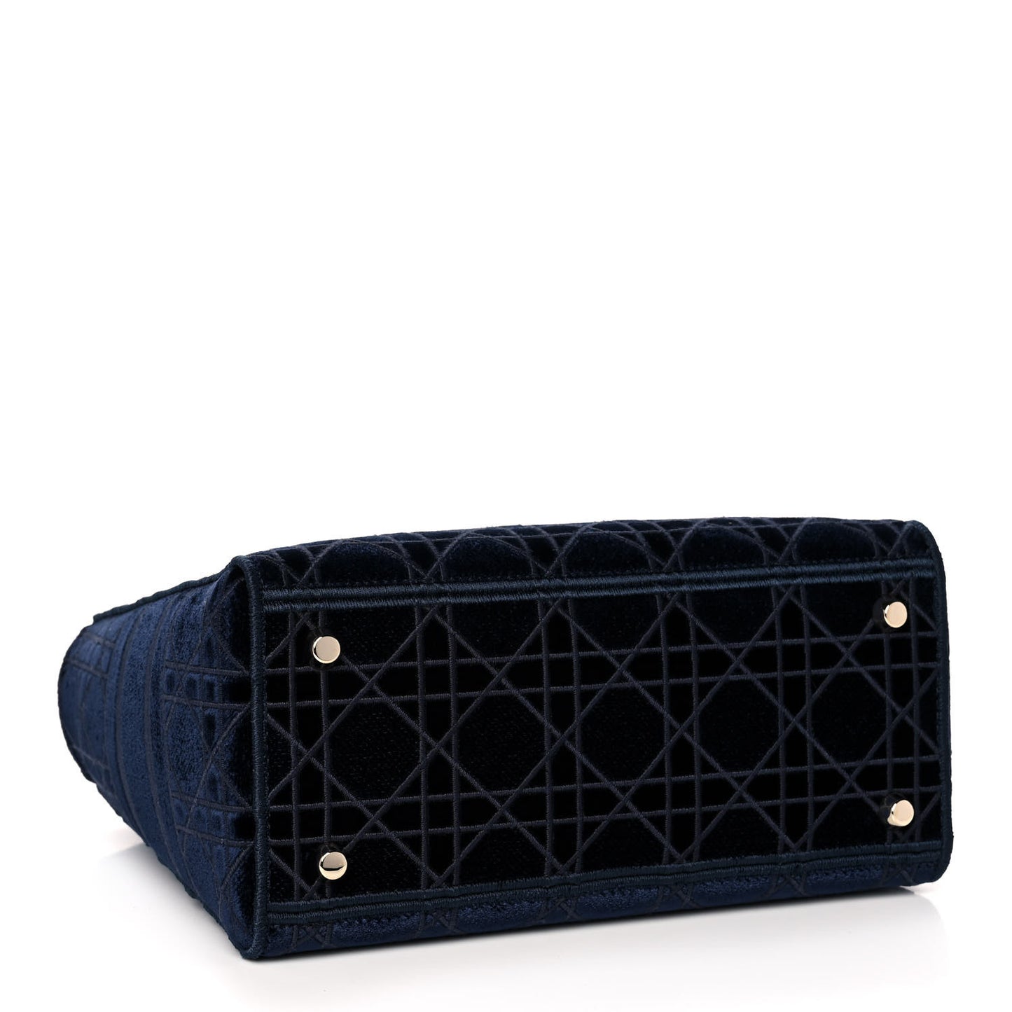 Velvet Cannage Medium Lady D-Lite Blue