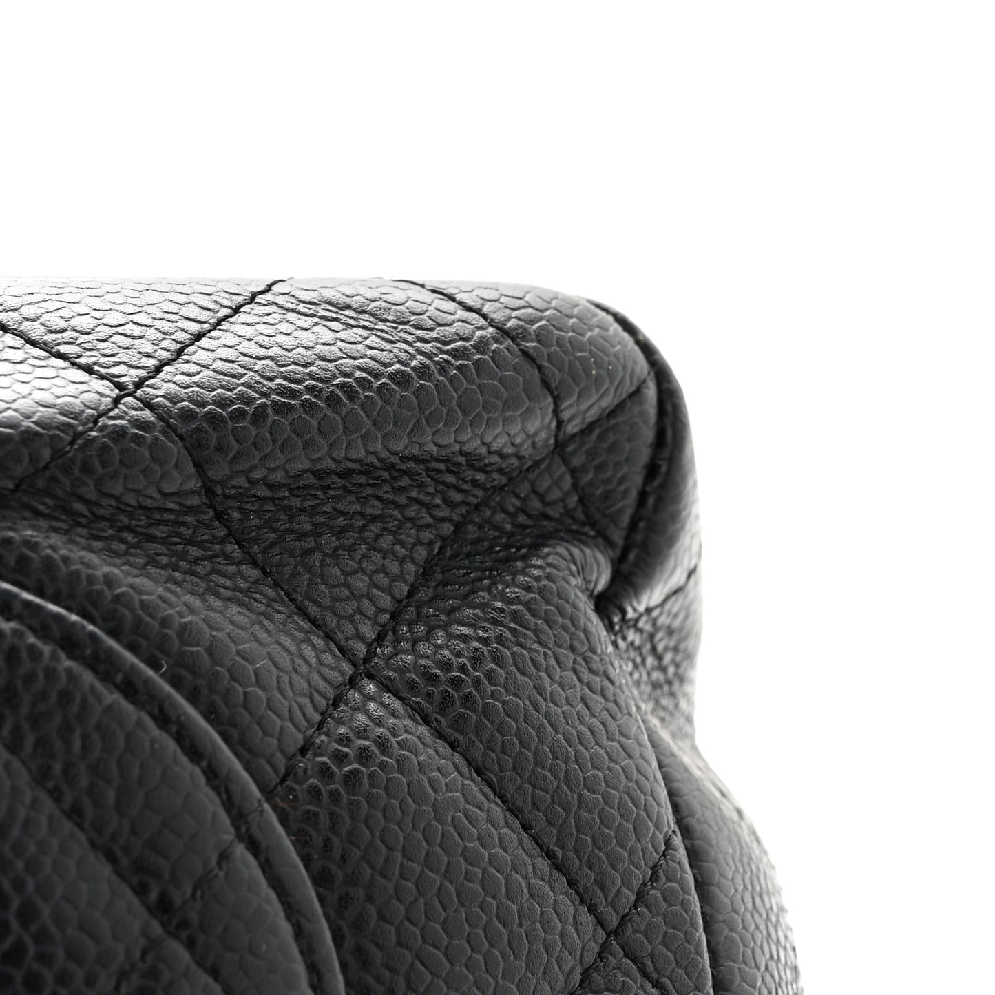 Caviar Quilted Jumbo Single Flap Navy