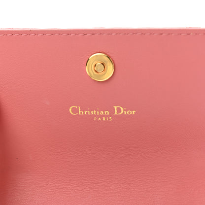 Christian Dior Supple Calfskin Cannage Caro Glycine Wallet Pink 6 of 10