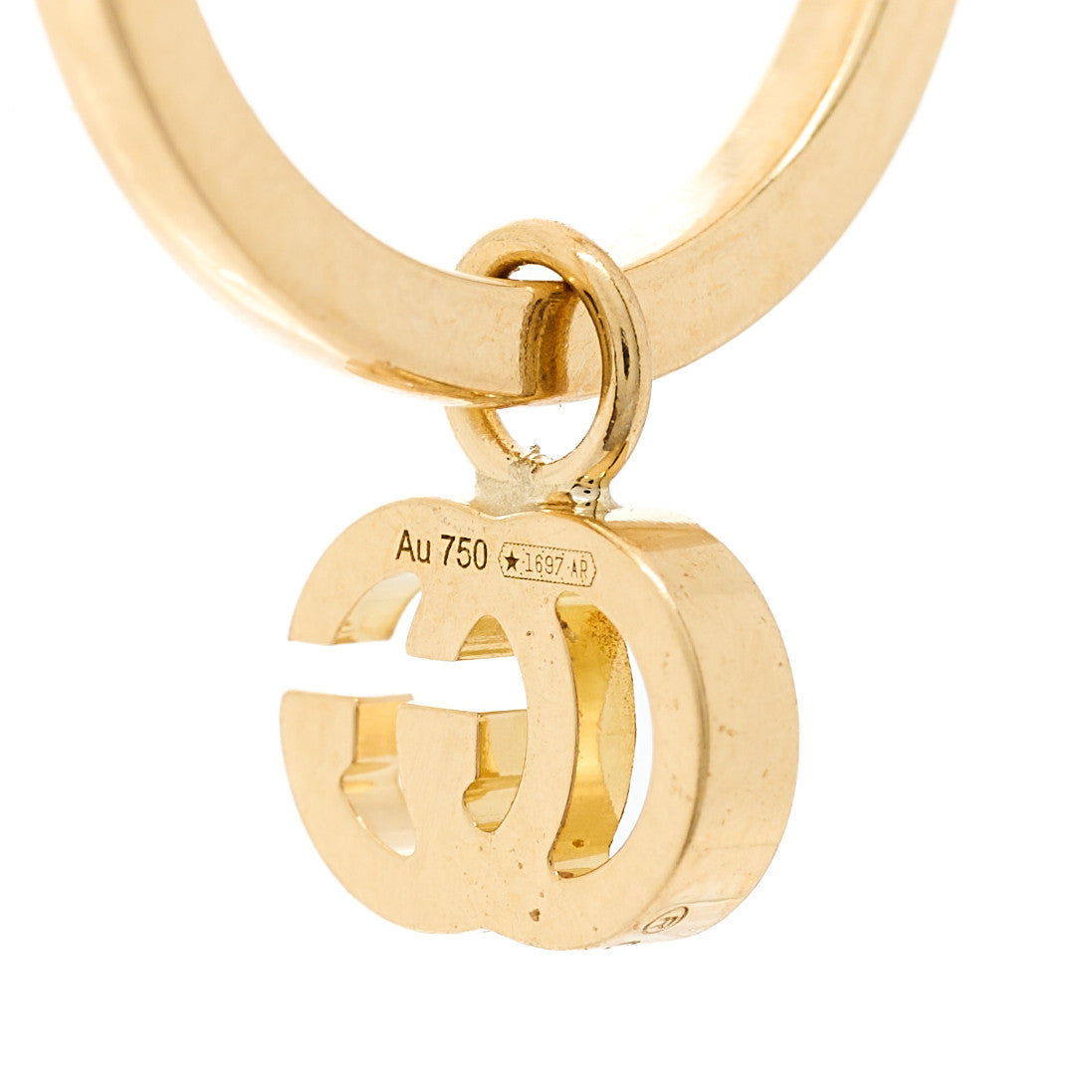Gucci 18K Yellow Gold Running G Single Clip On Earring 4 of 5