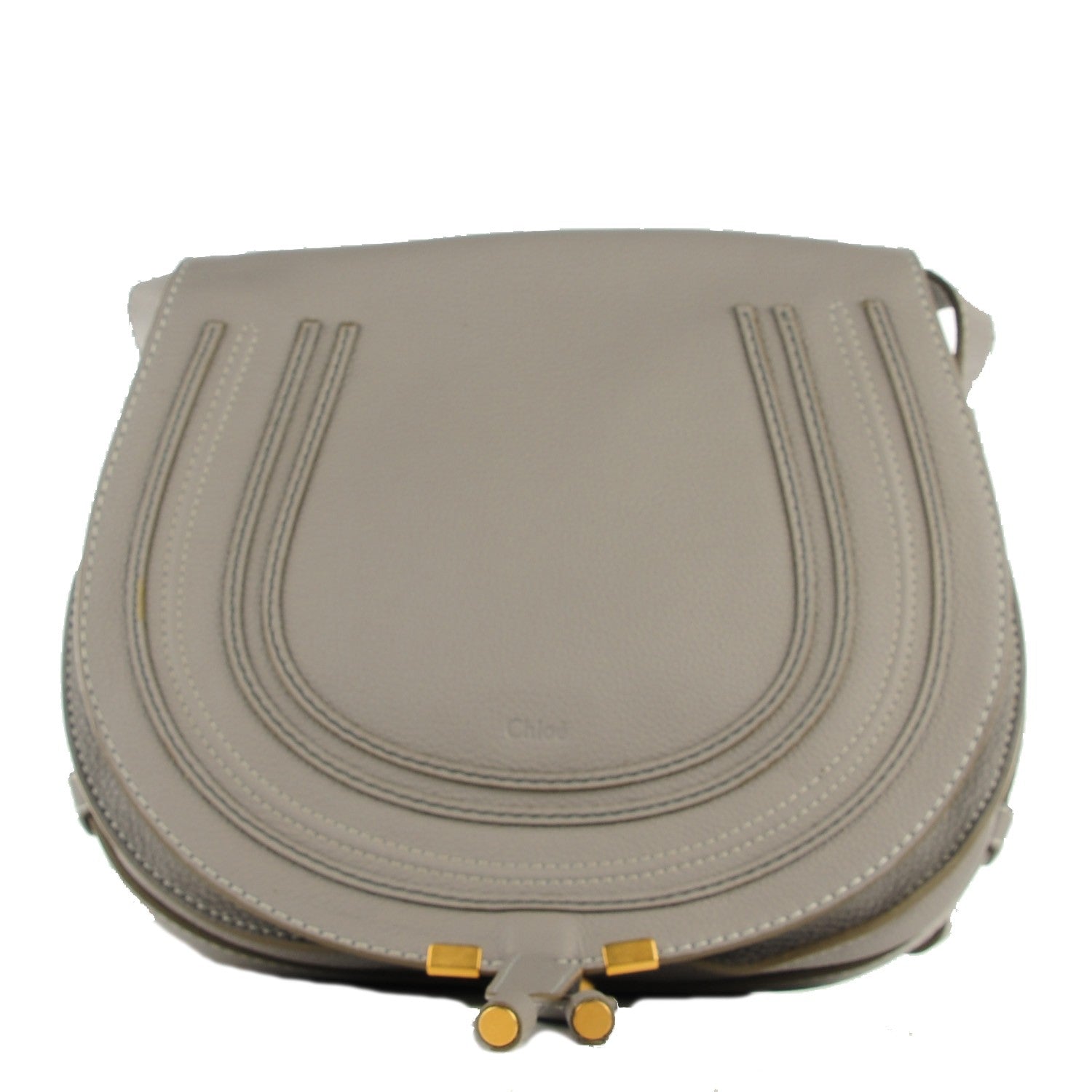 Chloe Calfskin Medium Marcie Round Crossbody Bag Cashmere Grey 1 of 9