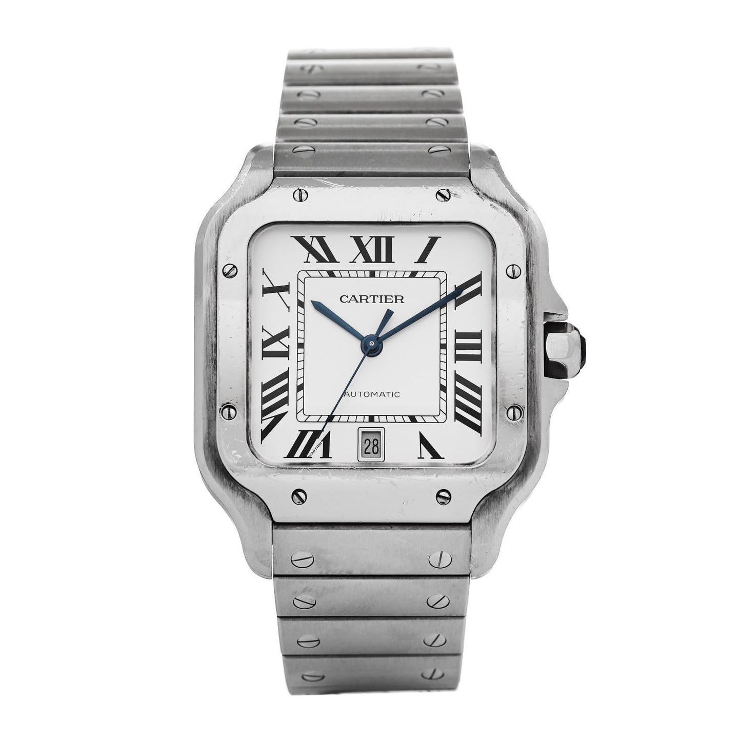 Stainless Steel 39.8mm Santos De Cartier Automatic Watch
