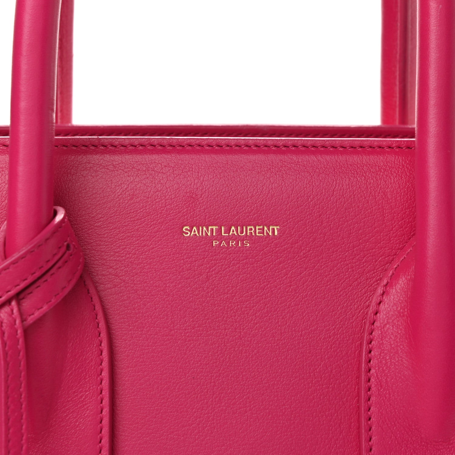 Saint Laurent Calfskin Small Sac De Jour Lipstick Fuchsia 7 of 12