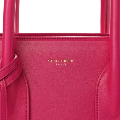 Saint Laurent Calfskin Small Sac De Jour Lipstick Fuchsia 7 of 12