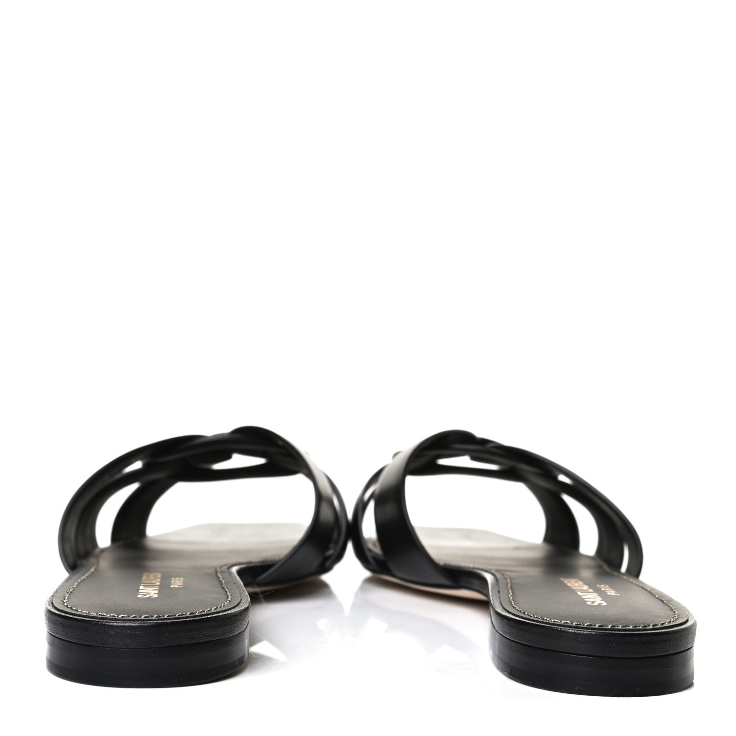 Saint Laurent Calfskin Nu Pied 05 Slide Sandals 38 Black 6 of 12