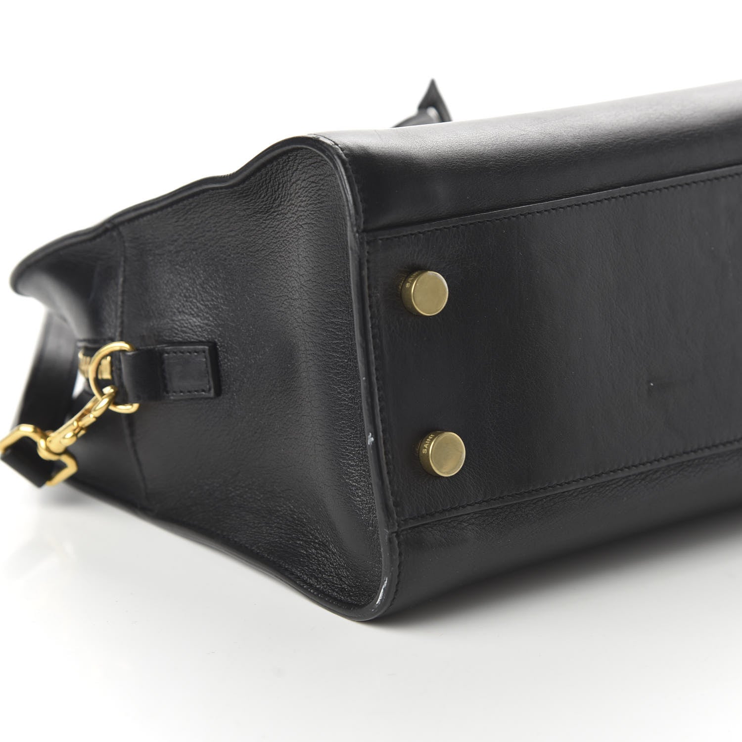 Saint Laurent Calfskin Monogram Baby Cabas Black 6 of 9