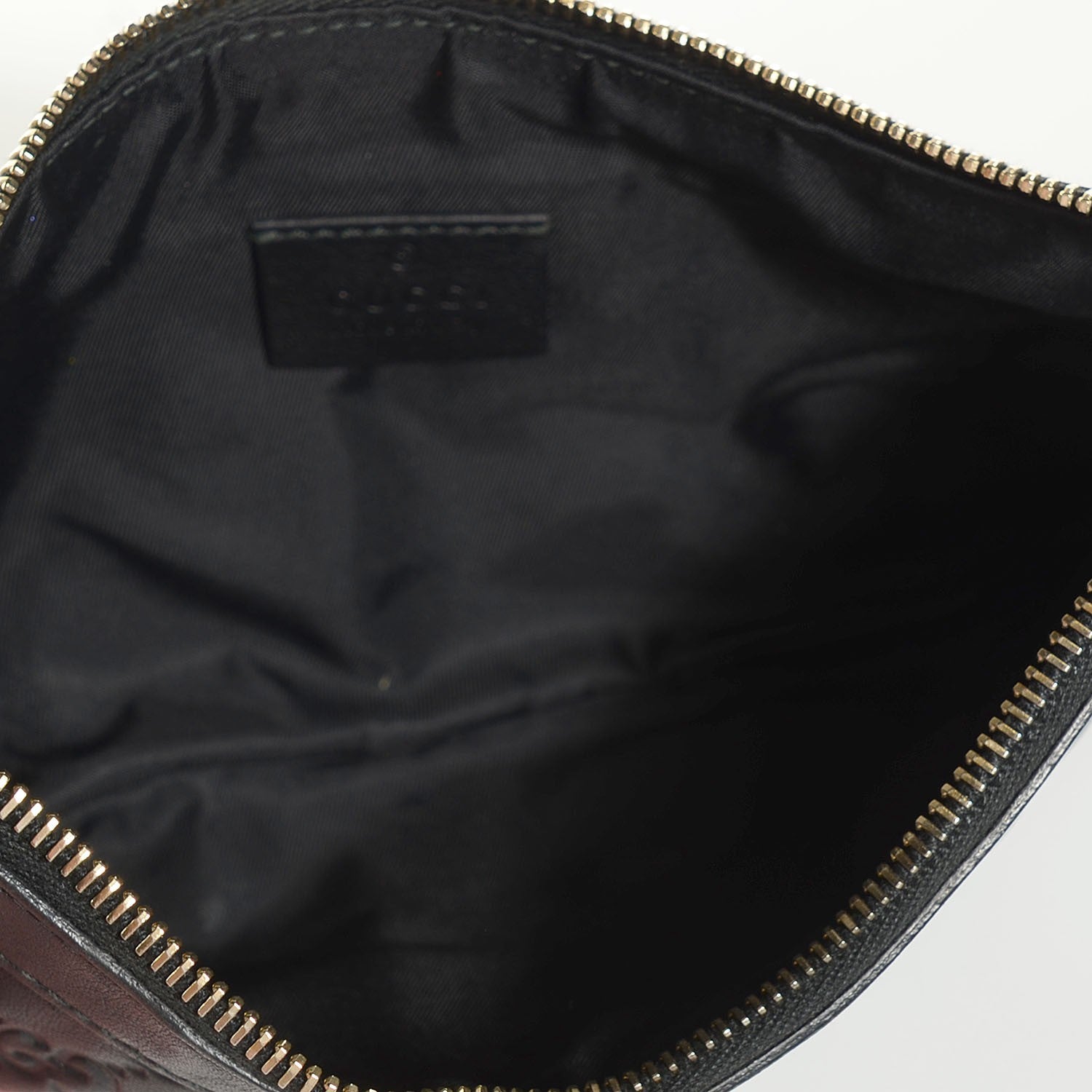 Gucci Guccissima Signature New Britt Wristlet Black 5 of 7