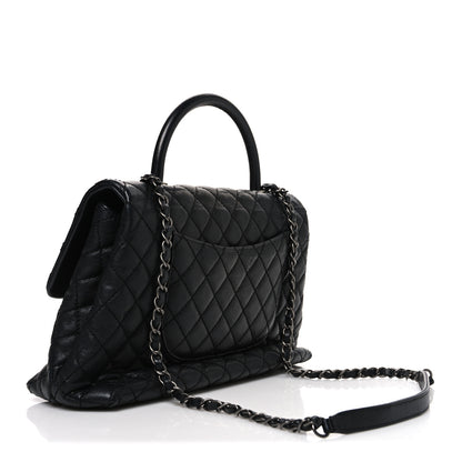 Chanel Caviar Quilted Medium Coco Handle Flap Black 3 of 10
