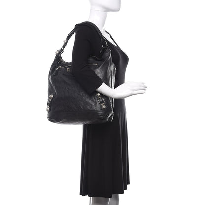 Balenciaga Chevre Giant 21 Silver Hardware Day Hobo Black 2 of 14