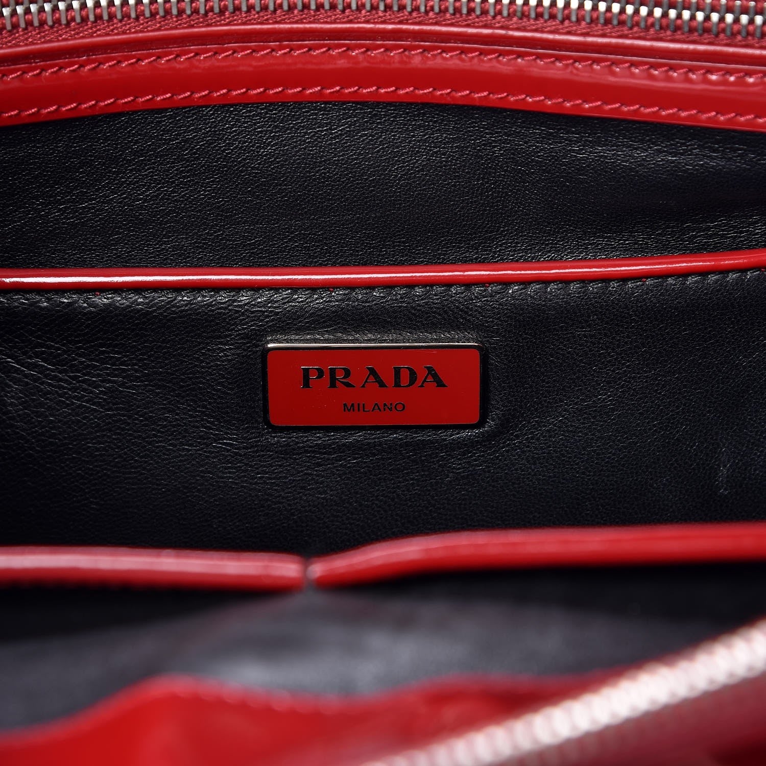 Prada Spazzolato Front Pocket Tote Rubino 6 of 9