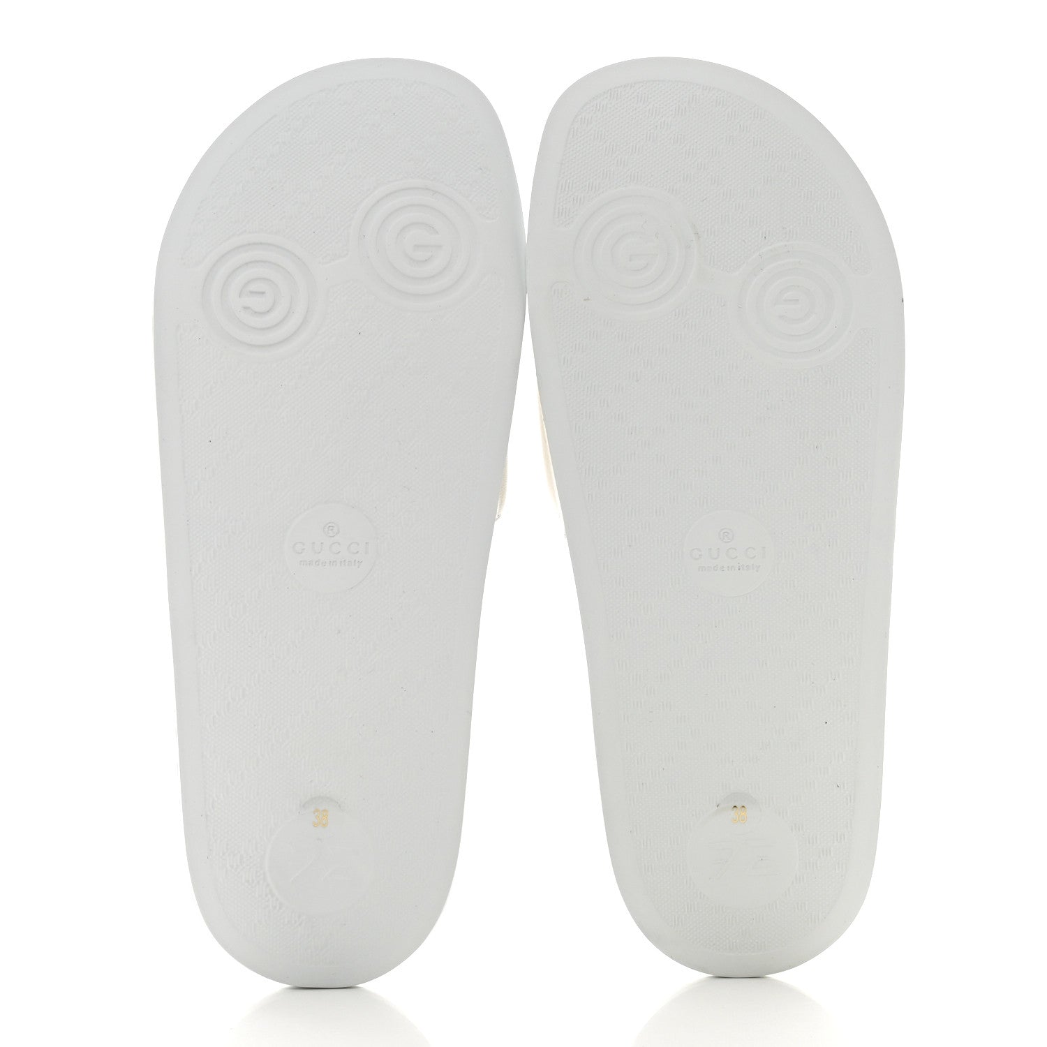 Gucci Nappa Miro Soft Calfskin Womens Interlocking G Slide Sandals 38 White Hibiscus Red 5 of 7
