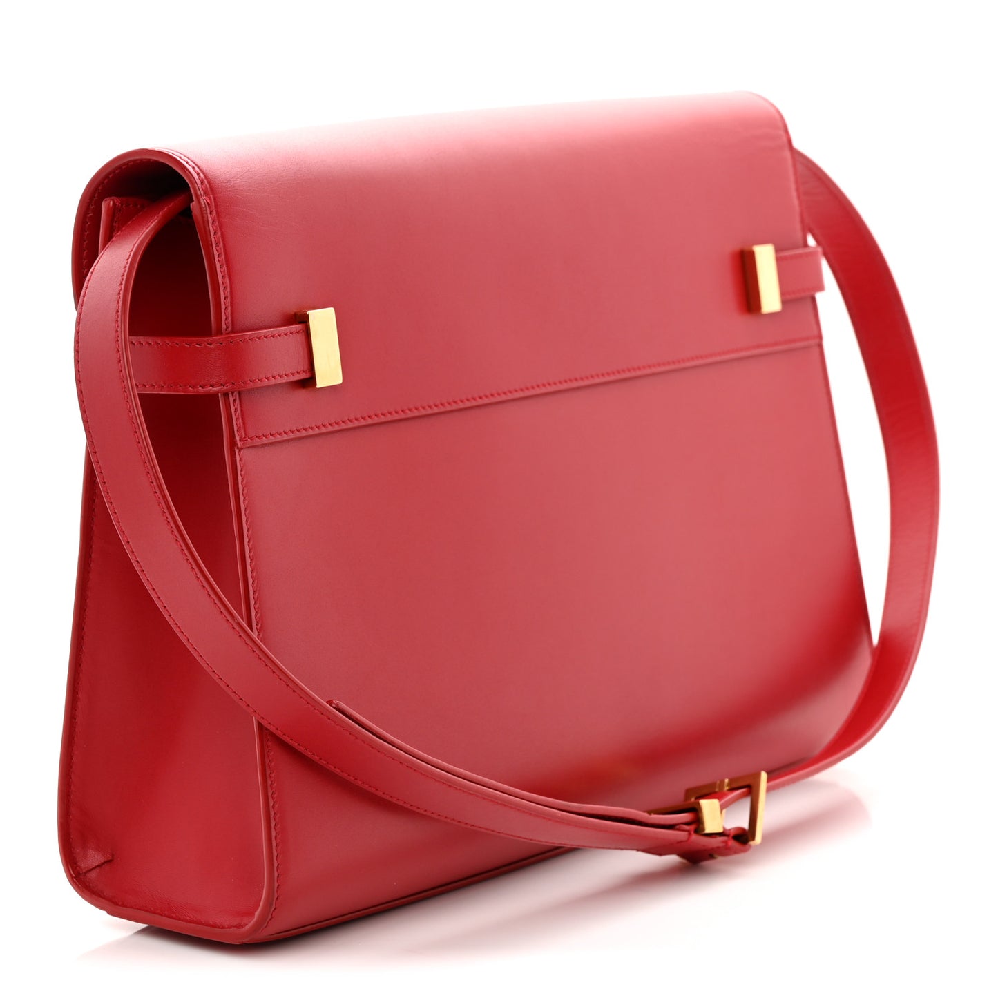 Smooth Calfskin Manhattan Shoulder Bag Rouge Eros