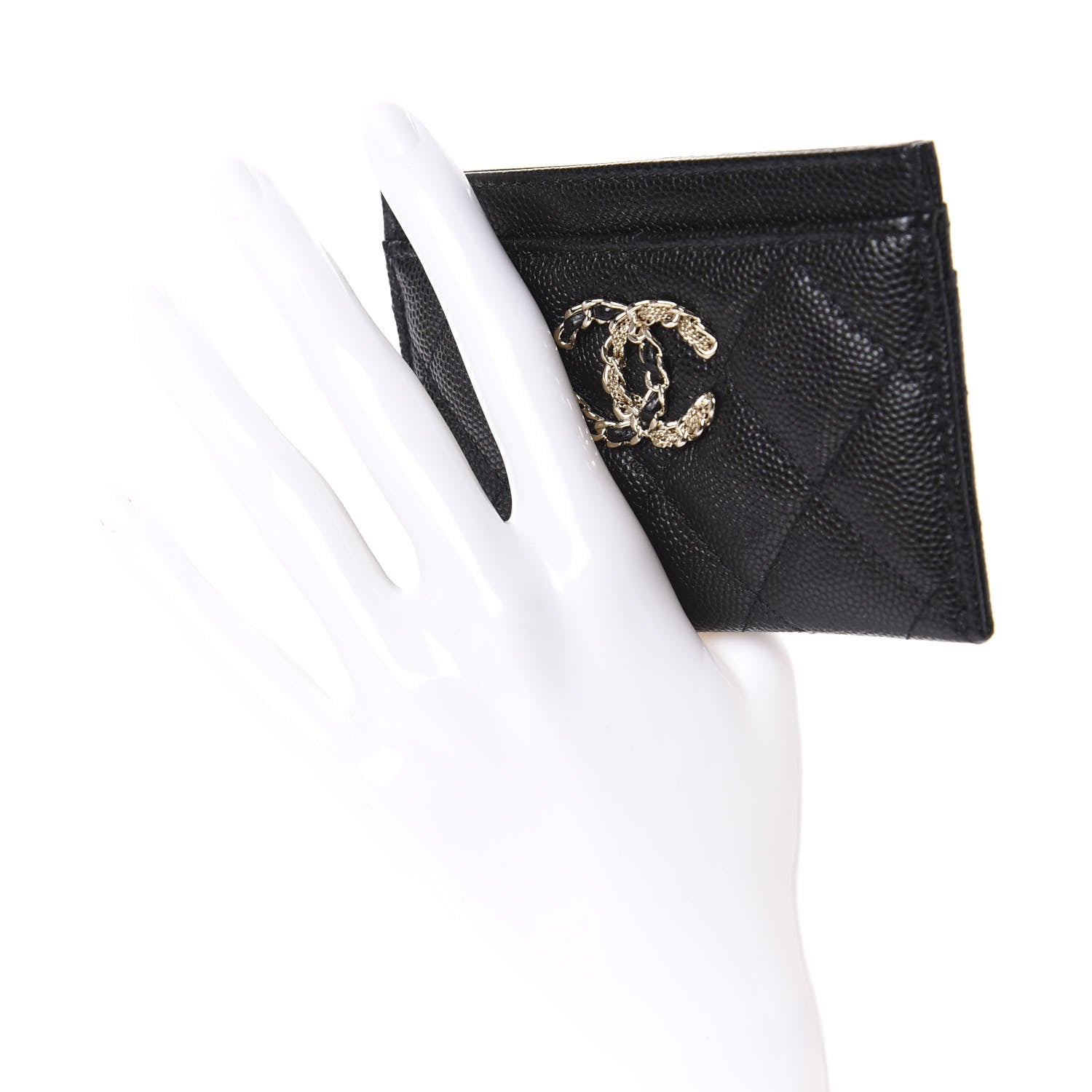 Chanel Caviar Quilted French New Wave Card Holder Black 2 of 8