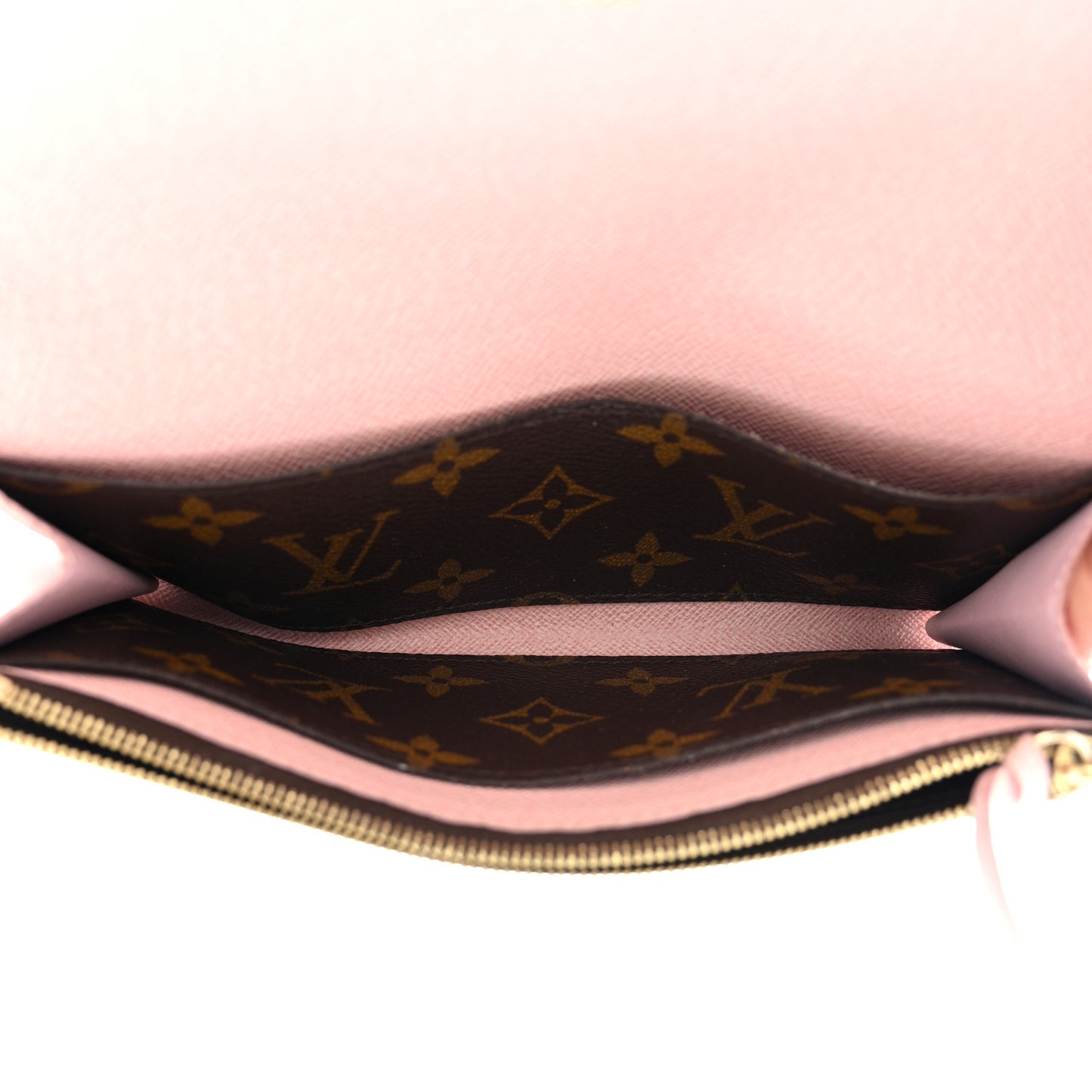 Monogram Emilie Wallet Rose Ballerine