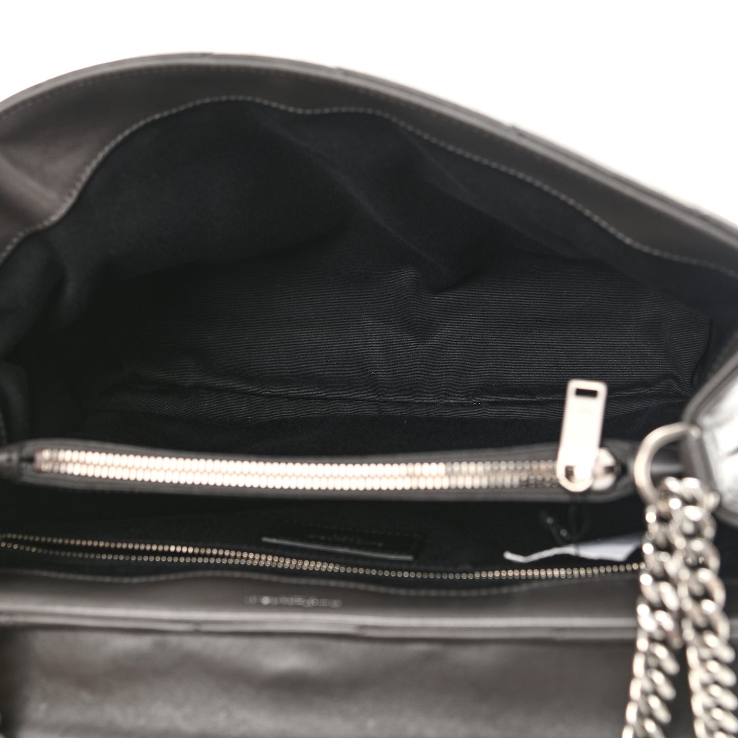 Calfskin Y Quilted Monogram Medium Loulou Chain Satchel Asphalt
