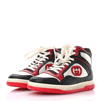 Gucci Dali Calfskin Mesh Women's Mac80 Hightop Sneakers 35.5 Red White Black 4 of 8