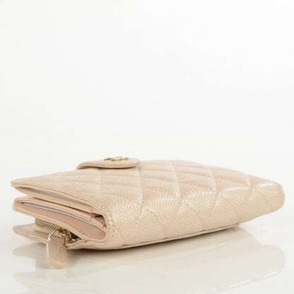 Chanel Caviar Quilted L-Zip Pocket Wallet Beige Clair 4 of 8