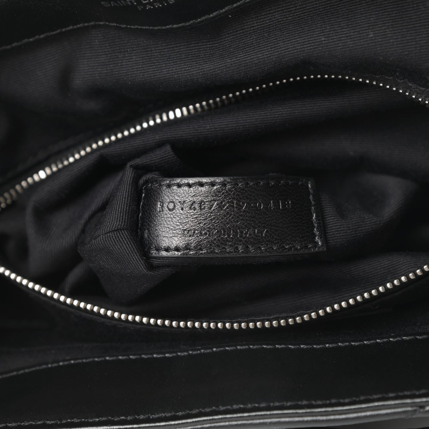 Saint Laurent Calfskin Y Quilted Monogram Medium Loulou Backpack Black 7 of 12