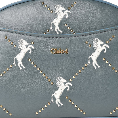 Chloe Smooth Calfskin Little Horses Embroidered Signature Belt Bag Cloudy Blue 7 of 10