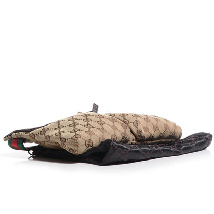 Gucci GG Monogram Web Double Pocket Belt Bag Ebony 4 of 8