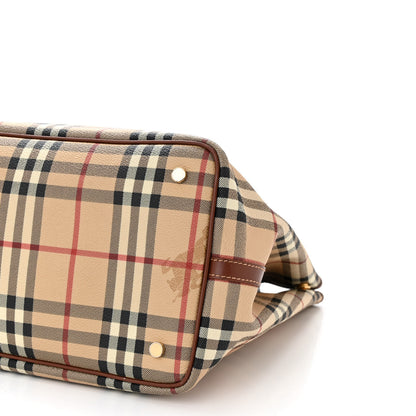 Burberry Haymarket Check Tote Brown 10 of 10