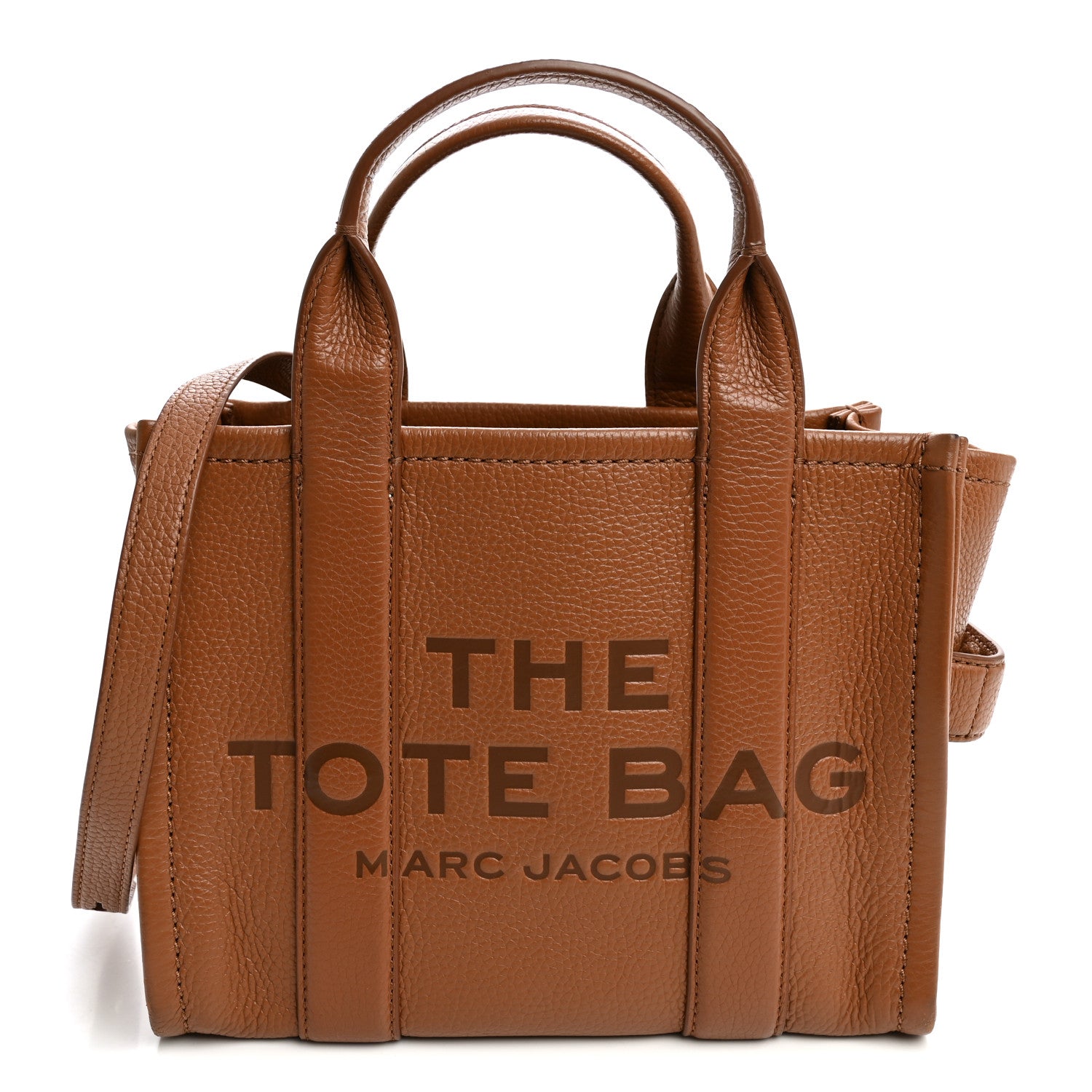 Marc Jacobs Grained Calfskin Small The Tote Bag Argan Oil 1 of 12