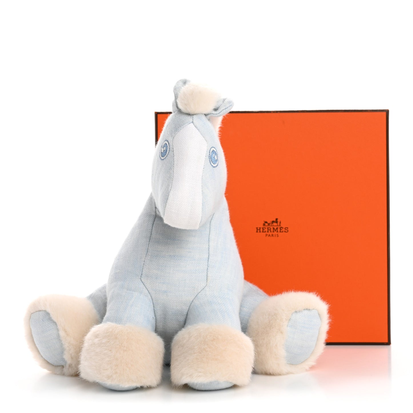 Linen Baby Hermy Plush Toy Bleu Glacier