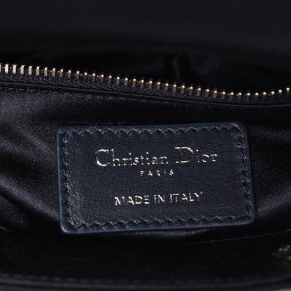 Christian Dior Satin Crystal Cannage Mini Lady Dior Navy 6 of 7