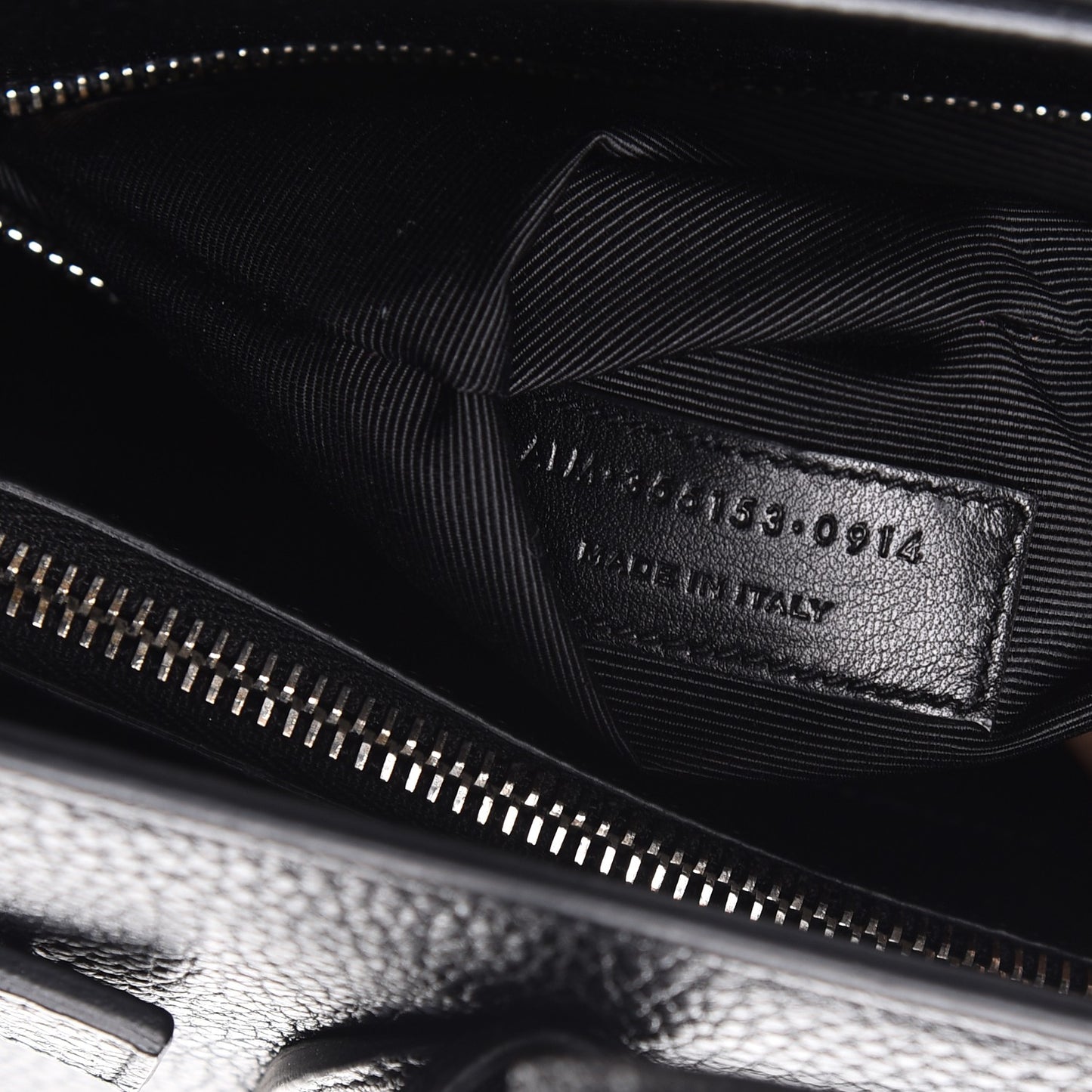 Grained Calfskin Small Sac De Jour Black