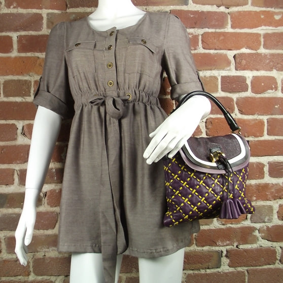 Marc Jacobs Leather Quilted Grainne Abby Purple 2 of 12