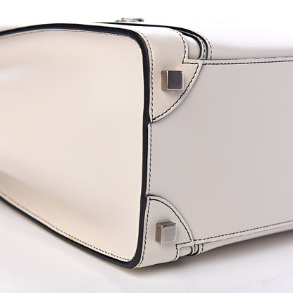 Celine Satin Calfskin Micro Debossed Luggage White 12 of 13
