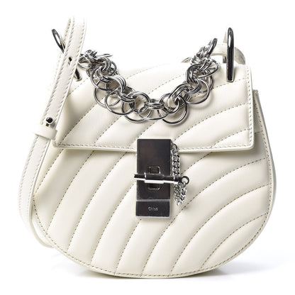 Chloe Calfskin Quilted Mini Drew Bijou Shoulder Bag Natural White 1 of 9