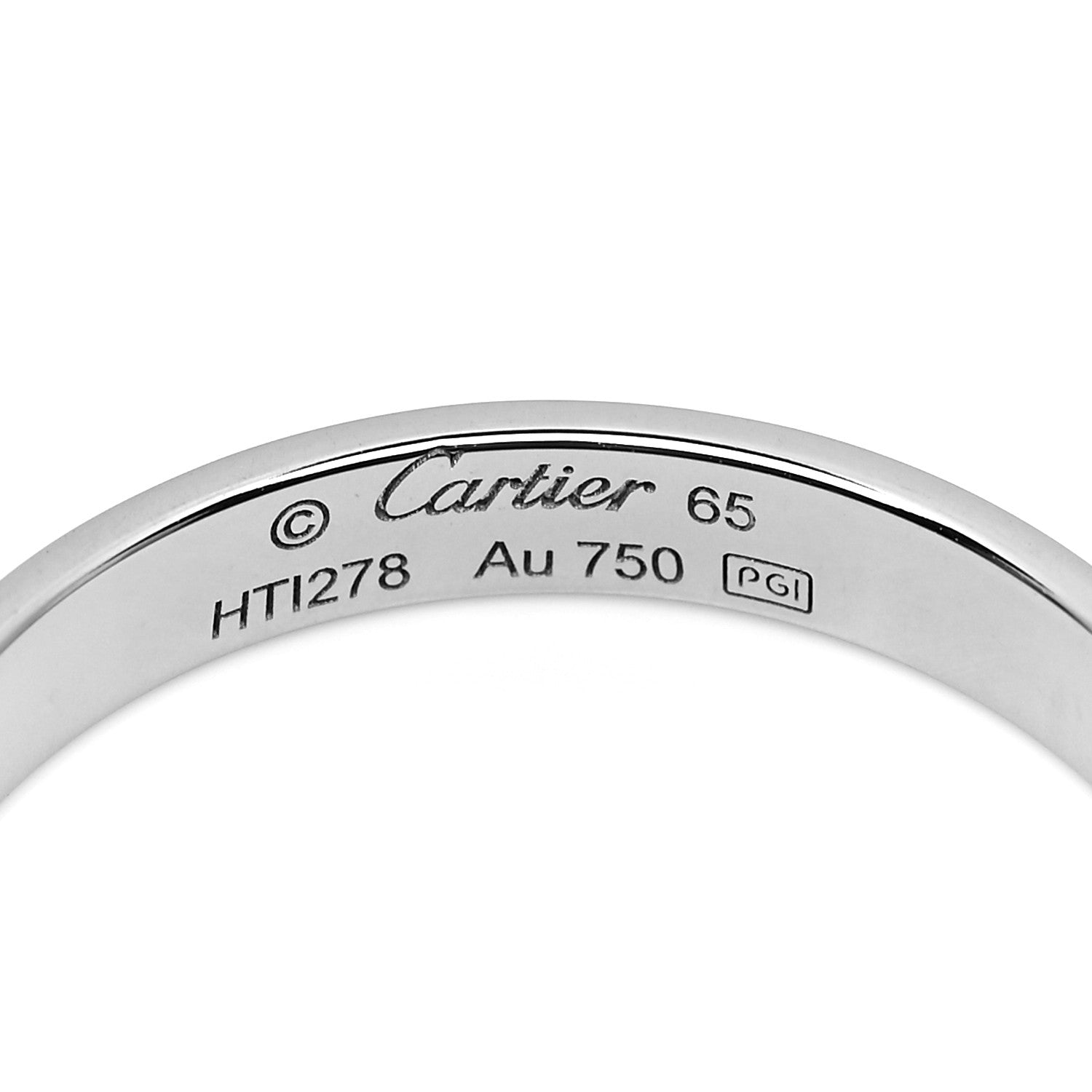 Cartier 18K White Gold 3.5mm LOVE Wedding Band Ring 65 11 4 of 4