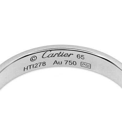 Cartier 18K White Gold 3.5mm LOVE Wedding Band Ring 65 11 4 of 4