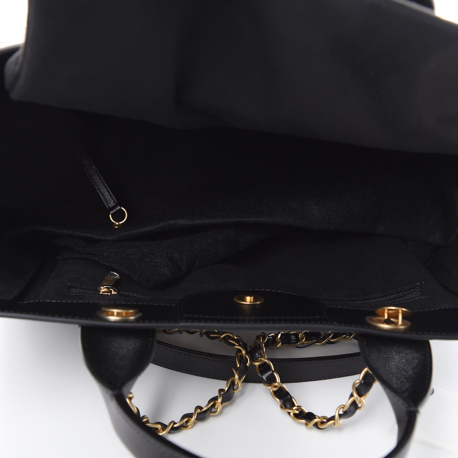 Chanel Caviar Small Studded Deauville Tote Black 6 of 11