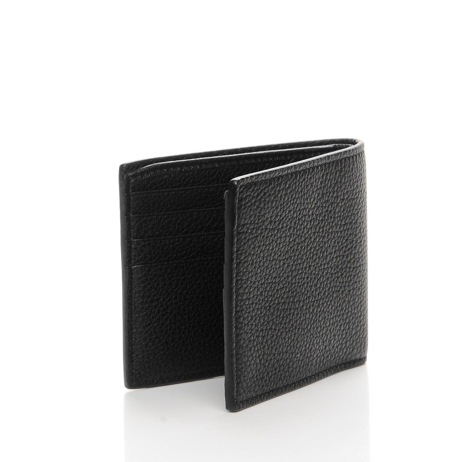 Gucci Cripto Calfskin Logo Bi-Fold Wallet Black Grege 3 of 8